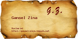 Gansel Zina névjegykártya